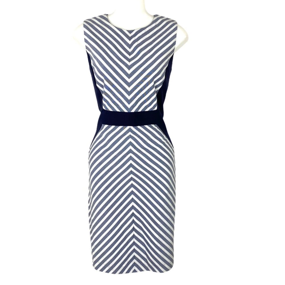 Calvin Klein sheath dress chevron stripe pencil